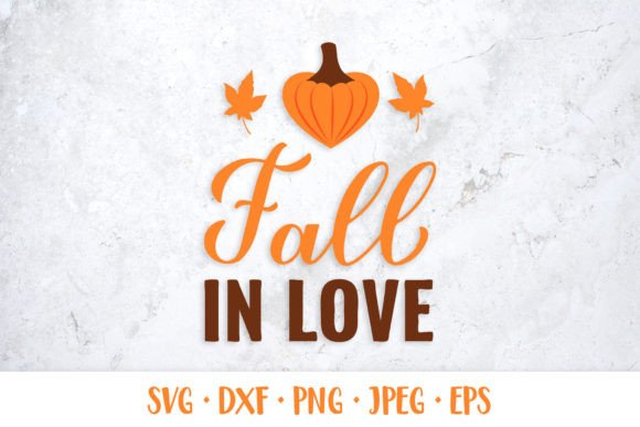 Fall in Love SVG: Autumn Graphics & Illustrations