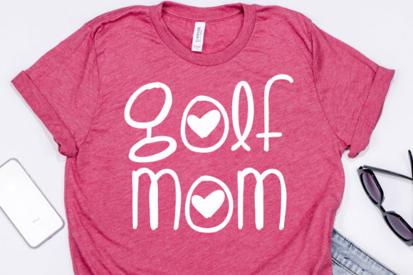 Golf Mom Quotes Brush Inscription SVG: Graphics & Print Templates