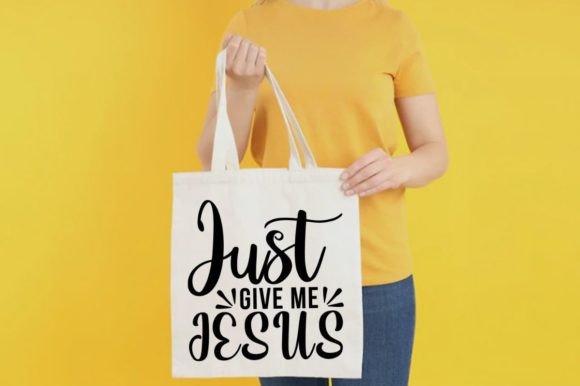 Just Give Me Jesus Bible Quote Vector: Graphics for Print Templates