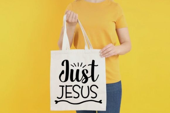 Just Jesus Bible Quote SVG Graphics for Print Templates