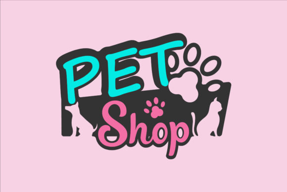 Lettering Pet Shop Advertising Logo: Graphics & Logos