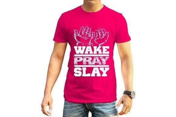 Mom Quote SVG Design: Wake, Pray, Slay Graphics