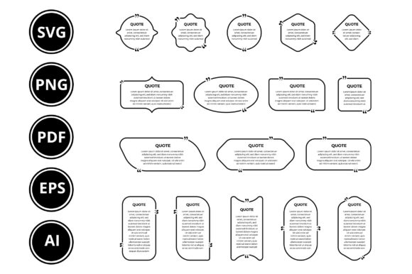 Quote Box with Editable Outline Stroke: Graphics & Illustrations for Real Crafting