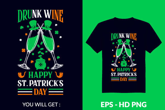 St Patrick’s Day T-shirt Design V11: Graphics & Print Templates