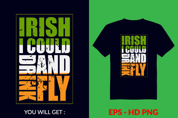 St Patrick’s Day T-Shirt Design V40: Graphics & Print Templates