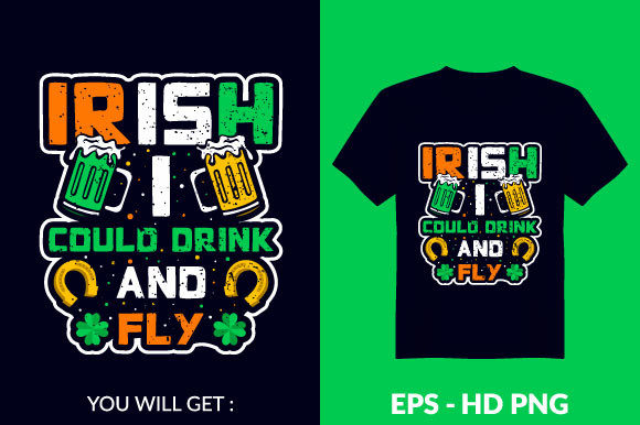 St Patrick’s Day T-Shirt Design V5: Graphics & Print Templates
