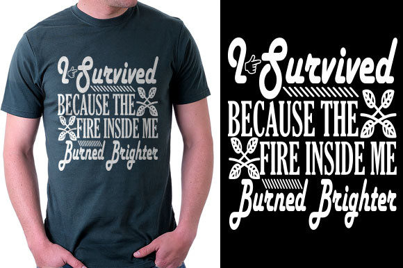 Strong Woman Quote SVG Design: I Survive — Graphics & T-Shirt Designs