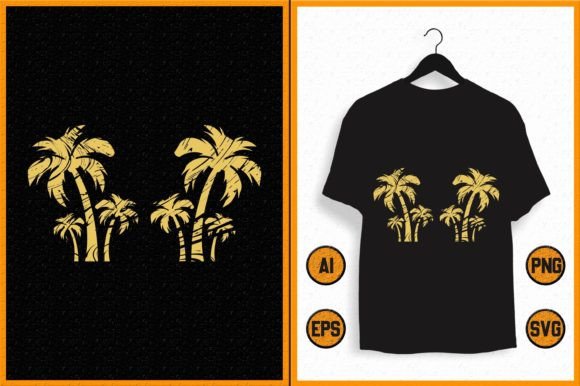 Vintage Palm Tree Shirt SVG: Graphics for T-Shirt Designs