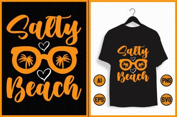 Vintage Salty Beach Shirt SVG: Graphics for Authentic T-Shirt Designs