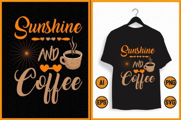 Vintage Sunshine and Coffee T-shirt SVG: Graphics for Warm, Authentic T-Shirt Designs